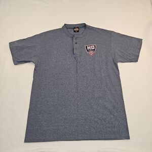 Harley Davidsons Motorcycle  Heather Blue Men's Shirt Size‎ XL